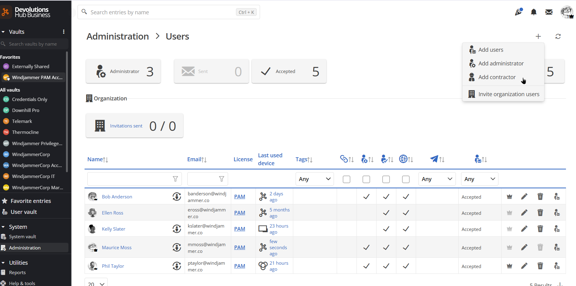 Add a user contractor type